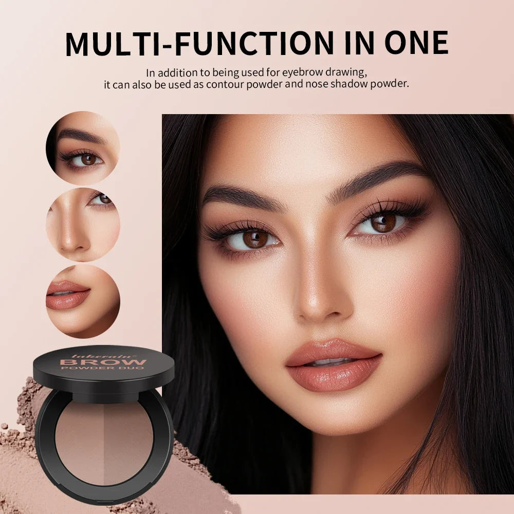 Two-Color Eyebrow Powder Duo – Waterproof Contour & Nose Shadow