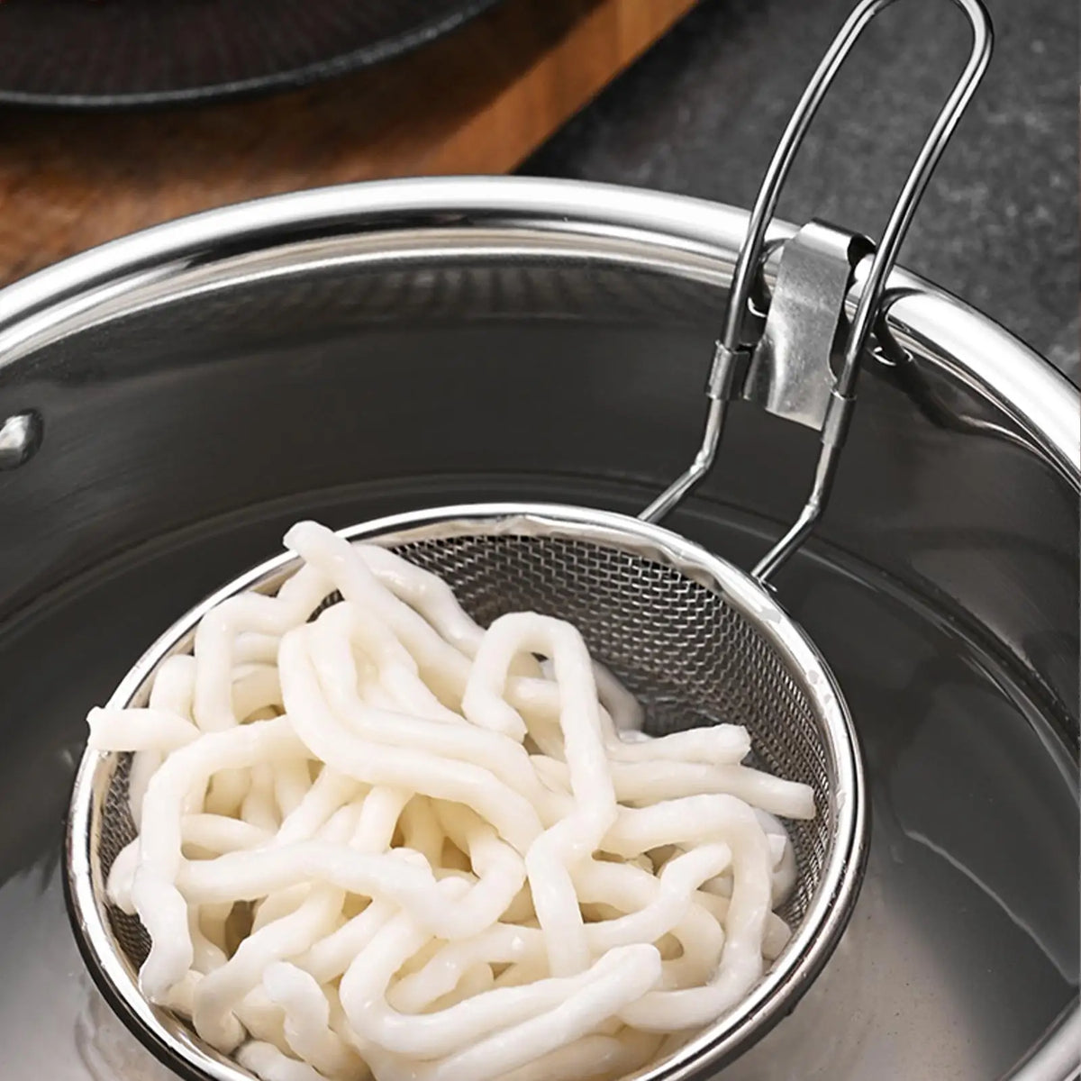 304 Stainless Steel Mesh Strainer Colander Scoop – Hot Pot & Frying