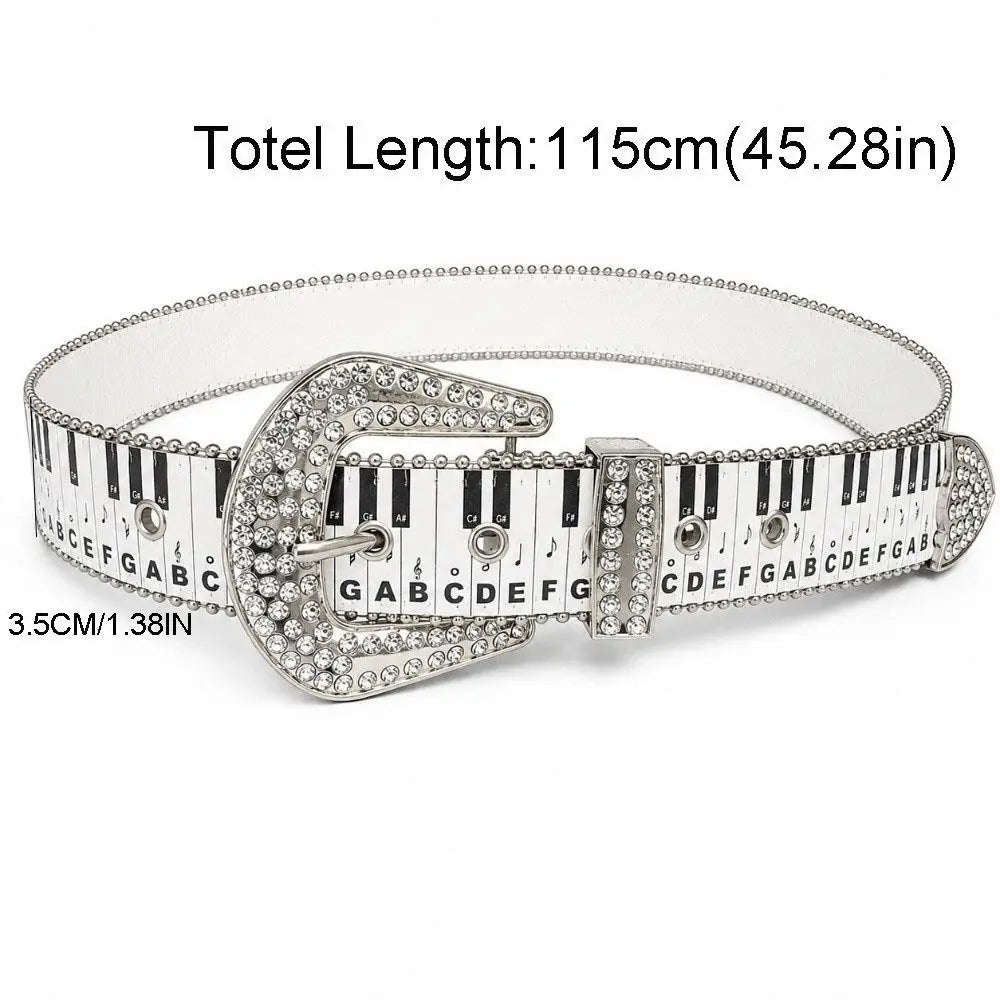 Piano Key Graffiti Waist Belt – Y2K Harajuku Korean Style