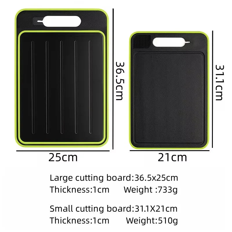 Double-Sided Aluminum Cutting Board – Non-Slip, Food Grade