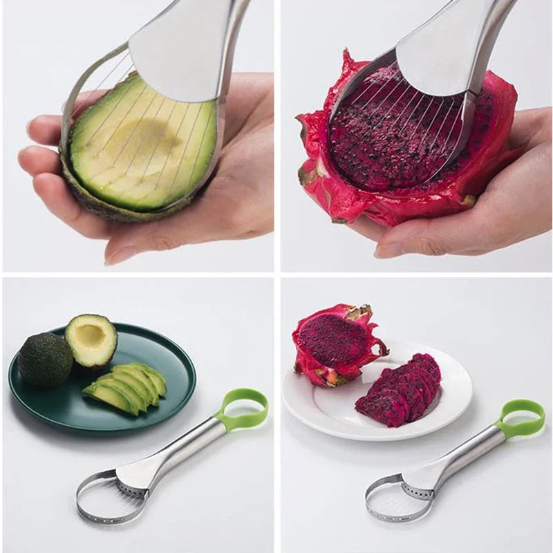Avocado Slicer 1 Stainless Steel Cutter Peeler Knife Pitaya Kiwi