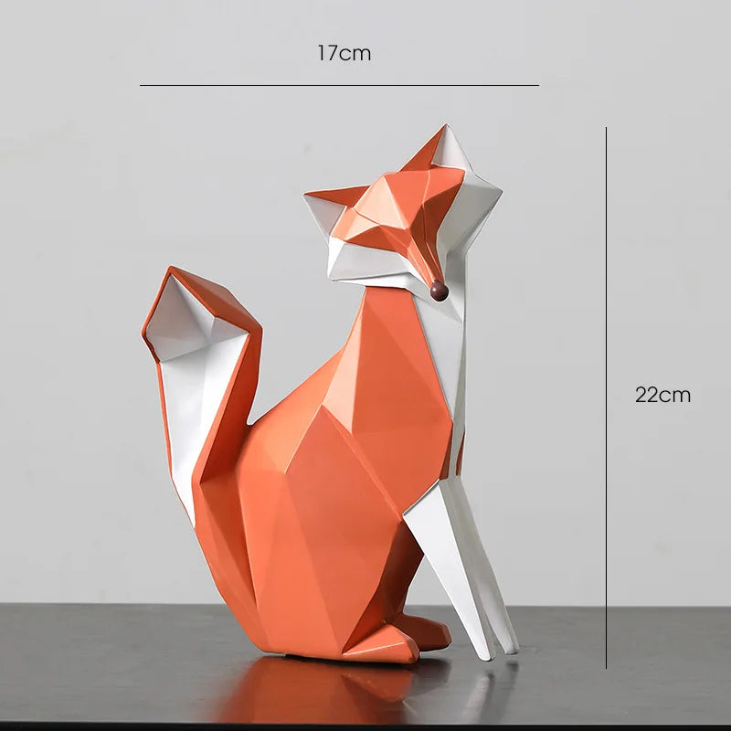 Simple Fox Light Luxury Baubles Modern Home Decoration Resin Crafts