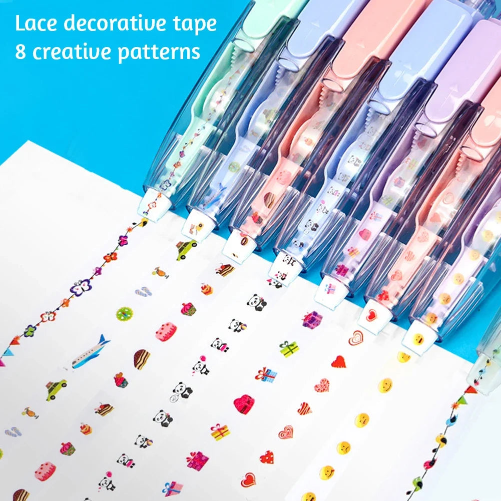Cute Animal Press Decorative Tape Pen | DIY Stationery