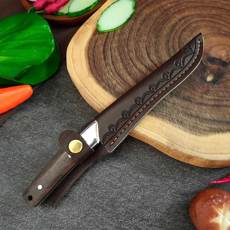 Stainless Steel Boning Knife with Blade Sleeve | 13cm
