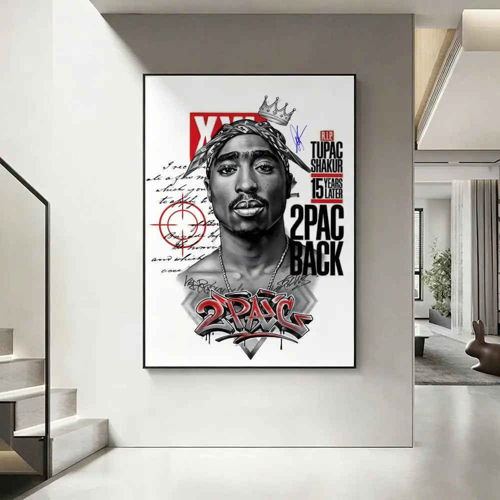 Tupac Shakur HD Wall Poster – Aesthetic Rap Art Print Decor