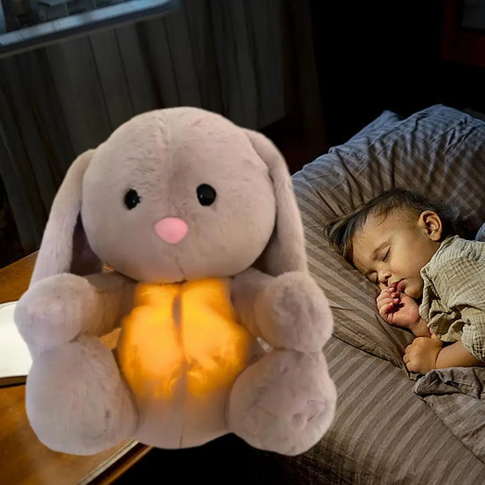 Breathing Plush Bunny Toy | Soothing Rabbit Doll with Music 28cm