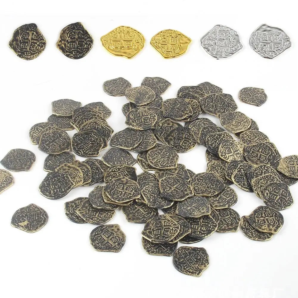 Creative Bronze Roman Pirate Gold Coin Halloween Treasure Coins