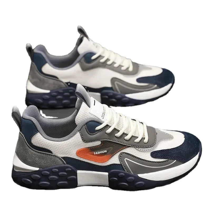 YBQJOO Men's Mesh Breathable Casual Sneakers | Lace-Up