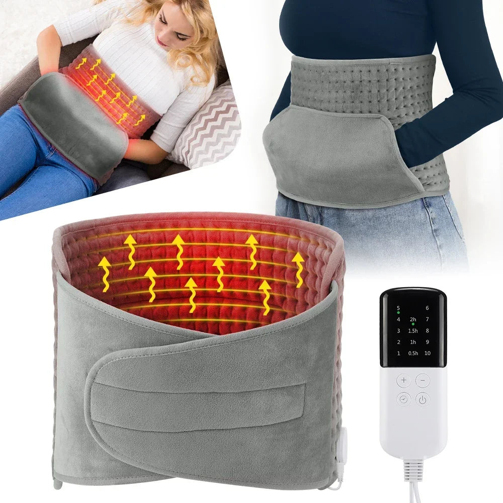 Electric Heated Waist Belt | 10-Level Temp Control & Hand Warmer