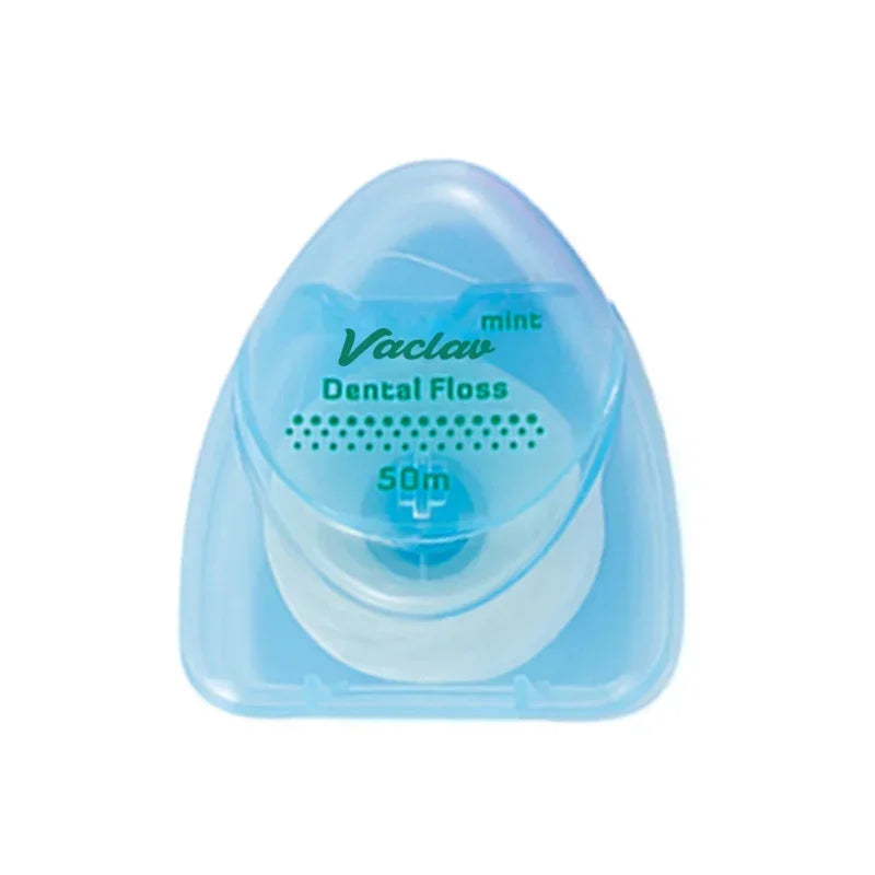 Portable 50m Waxed Dental Floss with Travel Case | Oral Care