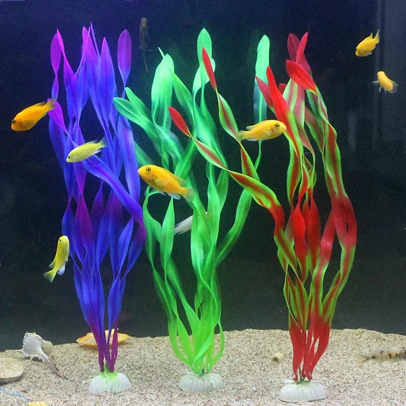 Plastic Aquarium Plants Fish Tank Decorations Artificial Seaweed