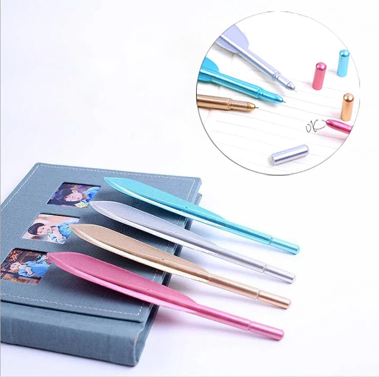 Feather Gel Pens Set of 3 – 0.5mm Cute Novelty Writing Pens