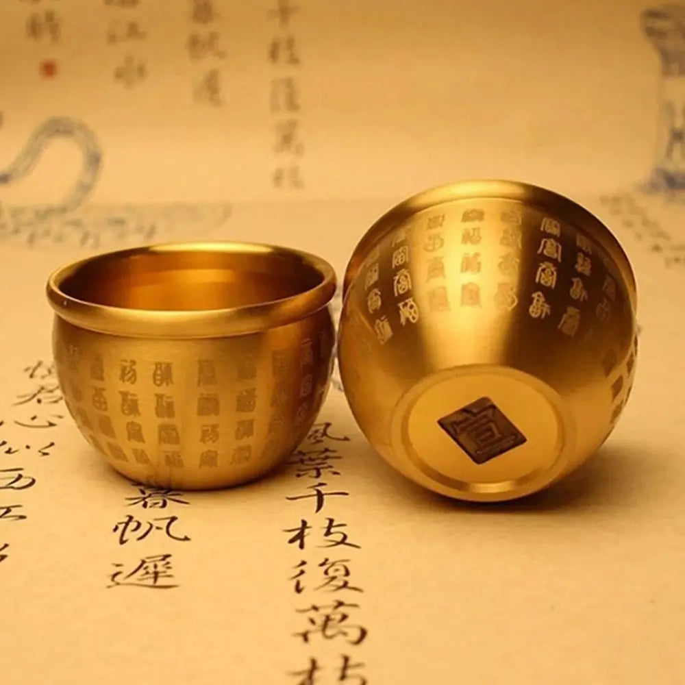 Pure Brass Cornucopia Wealth Attracting Small Mini Baifu Rice