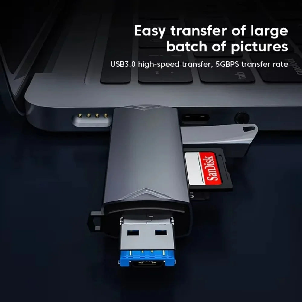 6-in-1 USB-C OTG Card Reader USB 3.0 | SD TF Micro Adapter