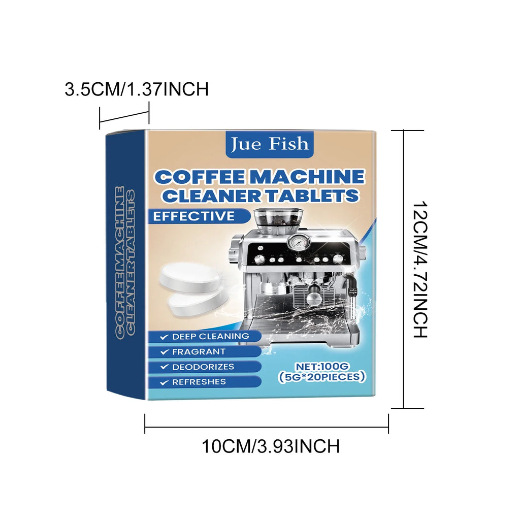 20-Pack Coffee Machine Cleaning Tablets – Deep Clean & Degrease