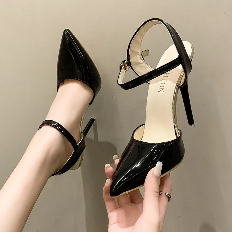 Women's Super High Stiletto Heel Sandals – Buckle Party Shoes