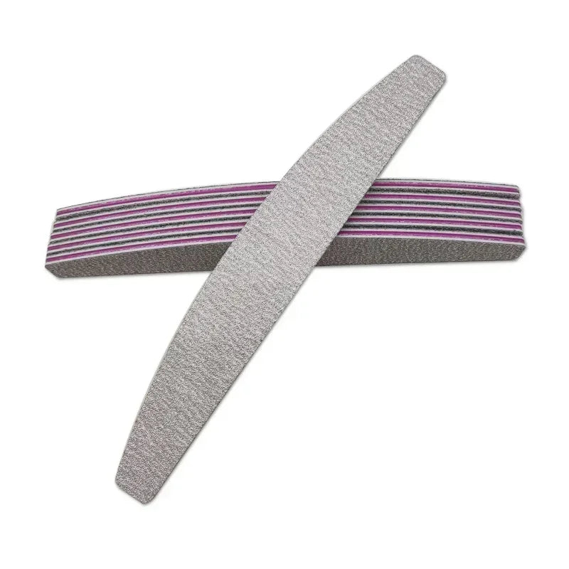 3-Piece Nail File Set – Buffer, Half Moon & Sandpaper 100/180 Grit