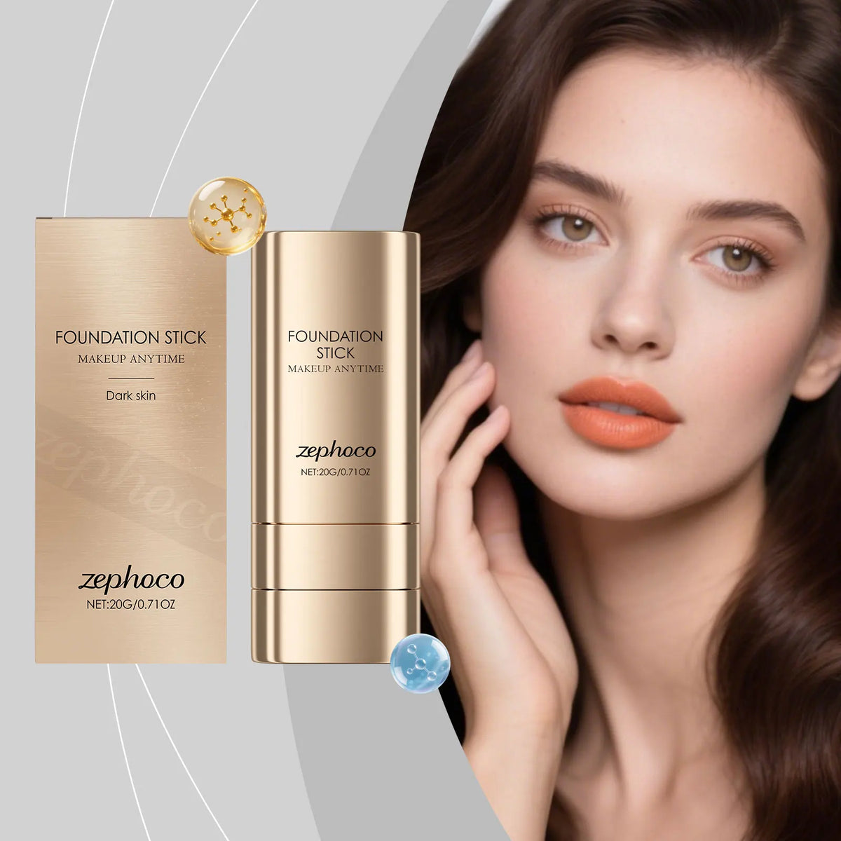 Zephoco 2-in-1 Foundation & Concealer Stick | Matte Finish