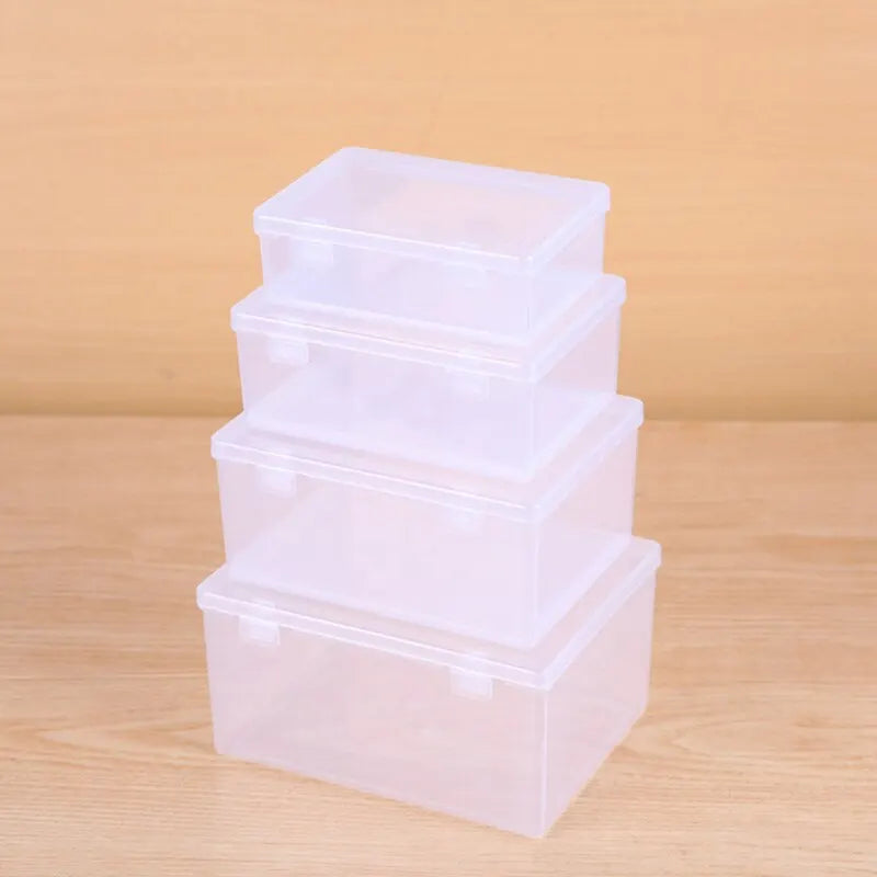 Transparent PP Dual Fastened Display Box Jewelry Container Art DIY
