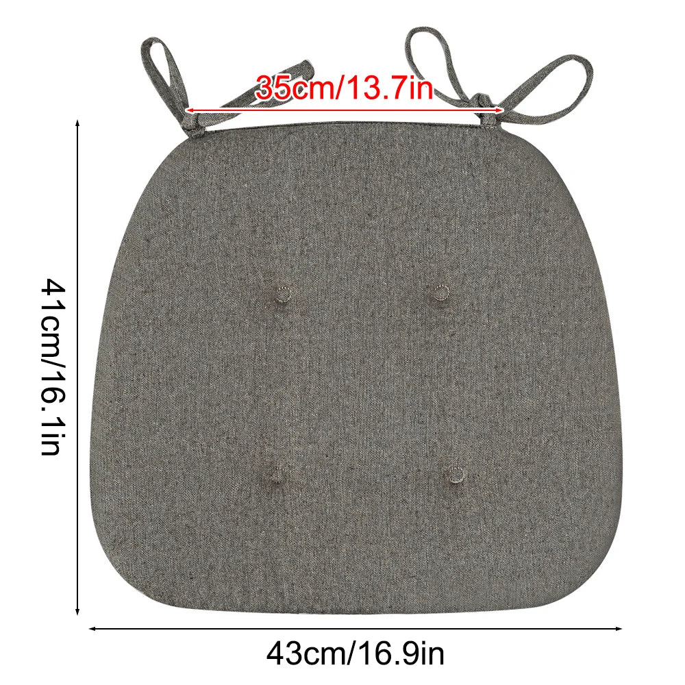 Horseshoe Chair Cushion – Breathable Cotton Linen Seat Pad