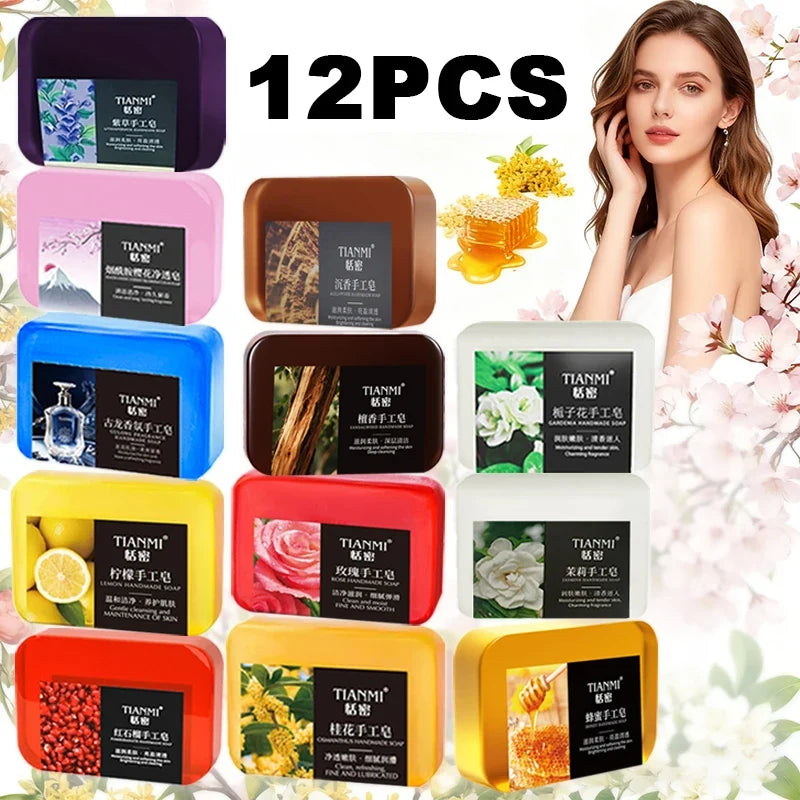 12-Piece Scented Hand Soap Gift Set – Fruit & Floral Variety