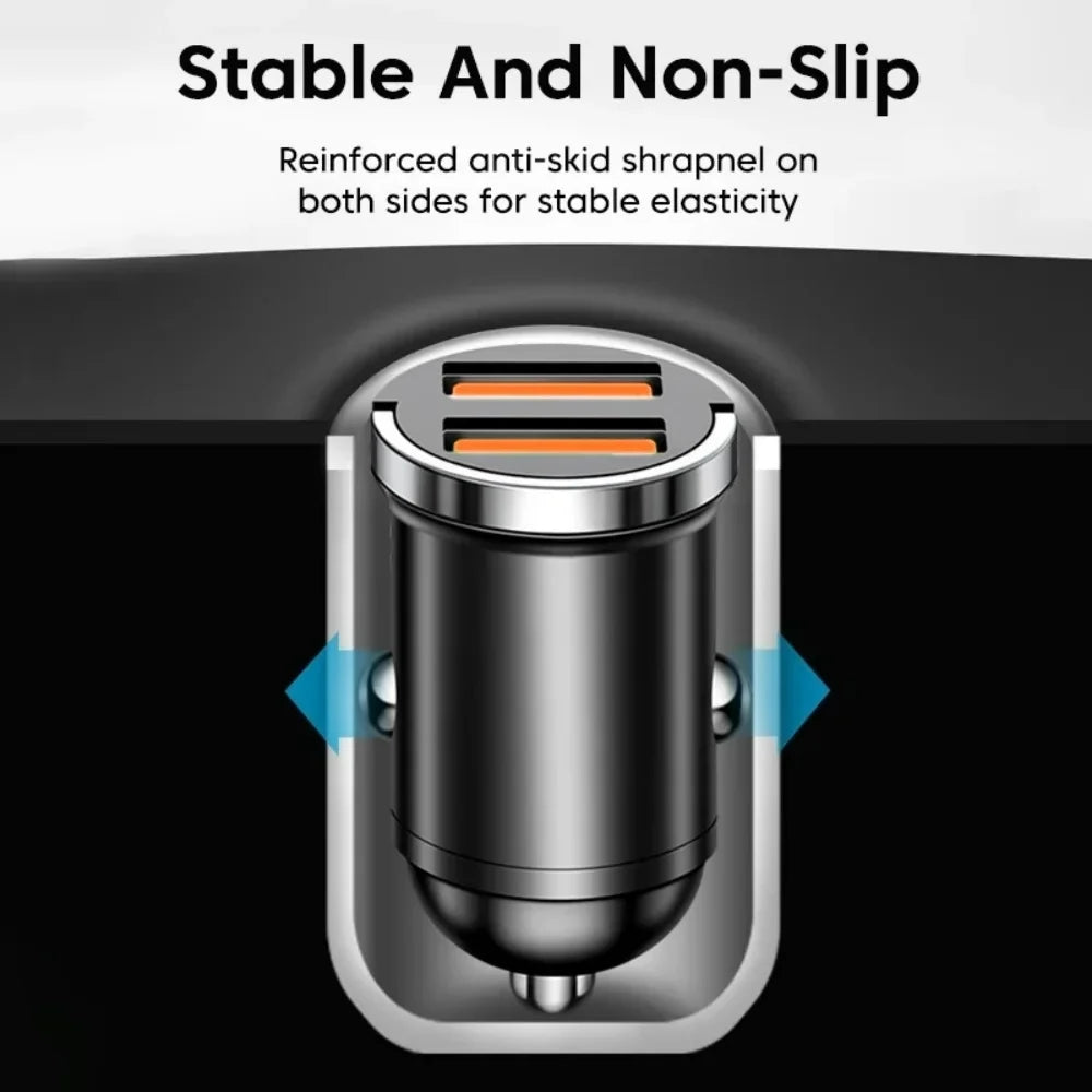 Dual Port 100W/200W Mini Car Charger USB-C Fast Charging Adapter