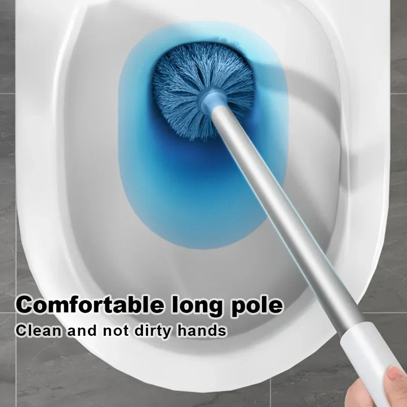 Toilet Cleaning Brush Without Dead Ends Plastic Wall Mounted Bathroom