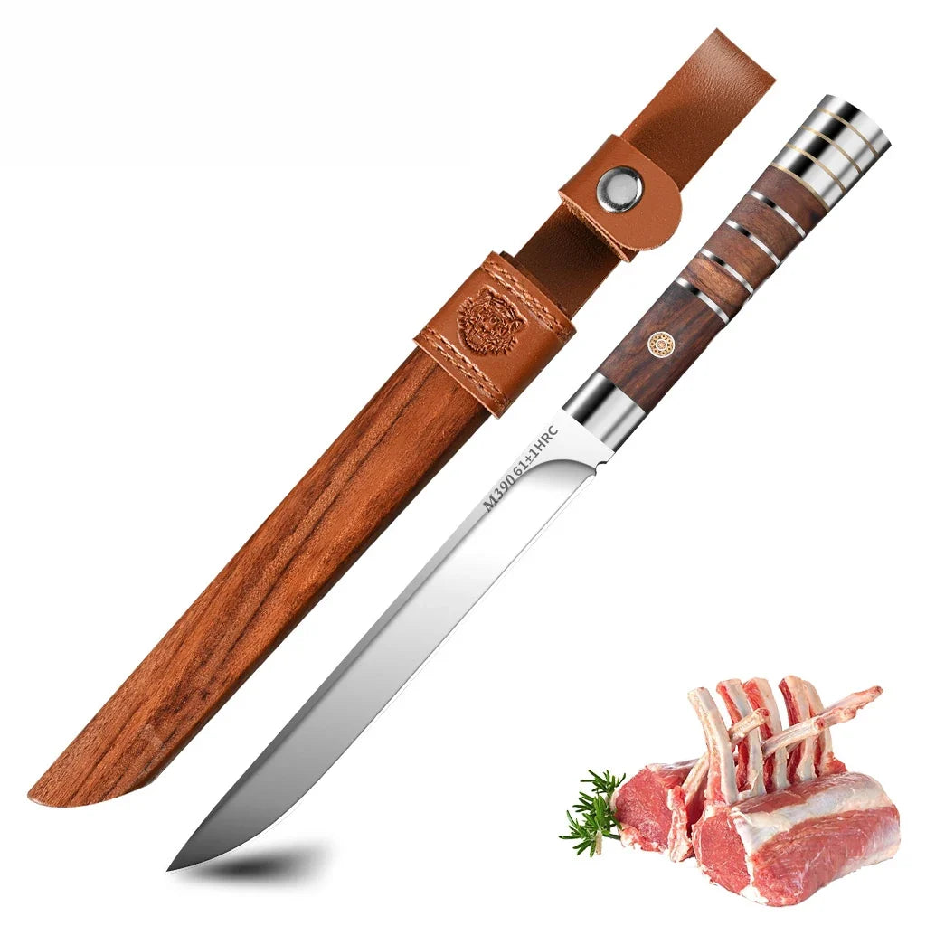 M390 Damascus Steel Knife Set – 62HRC Ultra-Sharp Blades