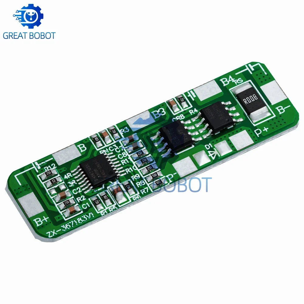 4S 18650 Li-ion BMS Protection Board PCB 4A–5A | 1–5 Pack