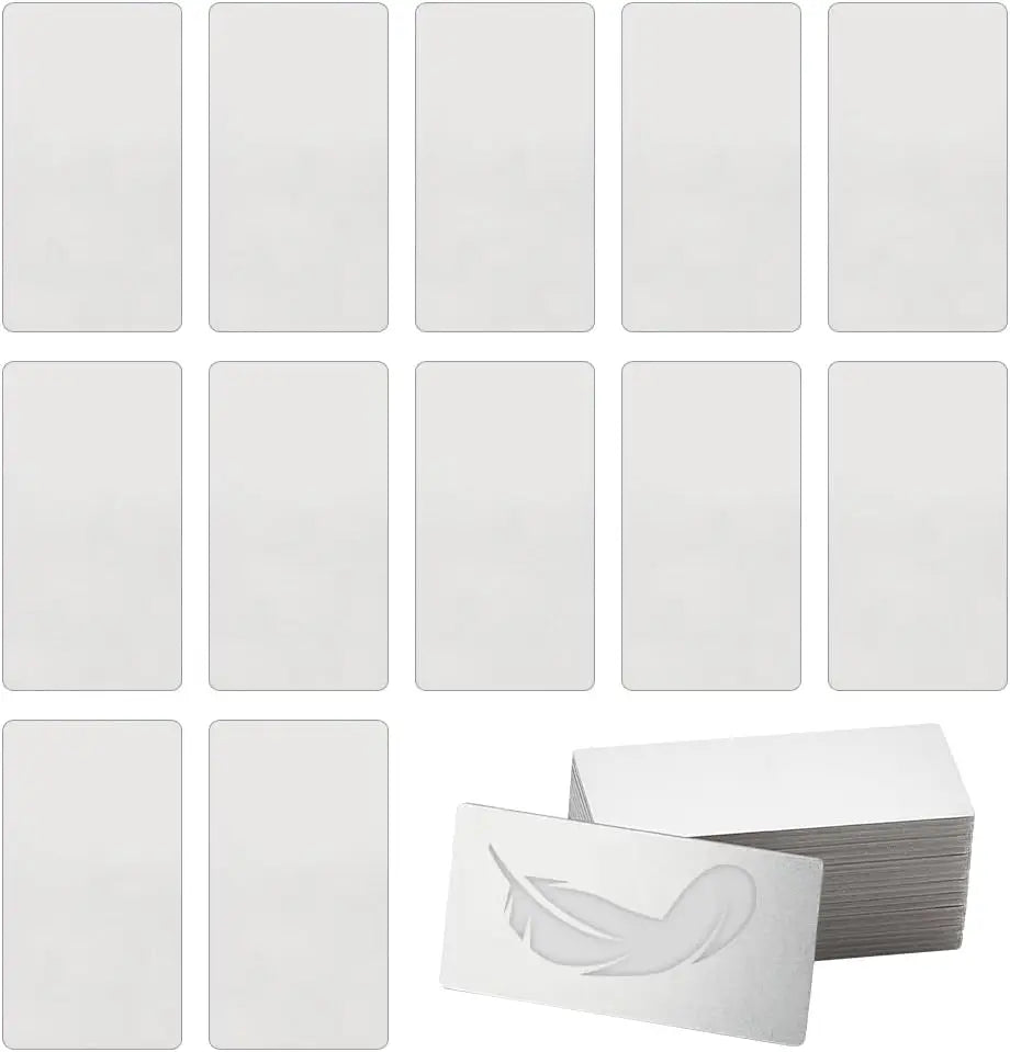 30 Pcs Stainless Steel Rectangle Stamping Blanks 2x1 Inch