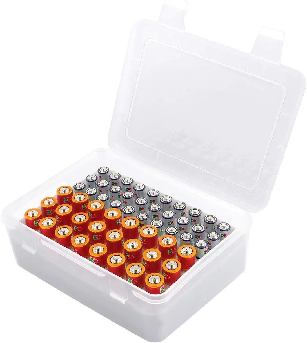 Battery Organizer Box – 54 AA & AAA Battery Storage Case