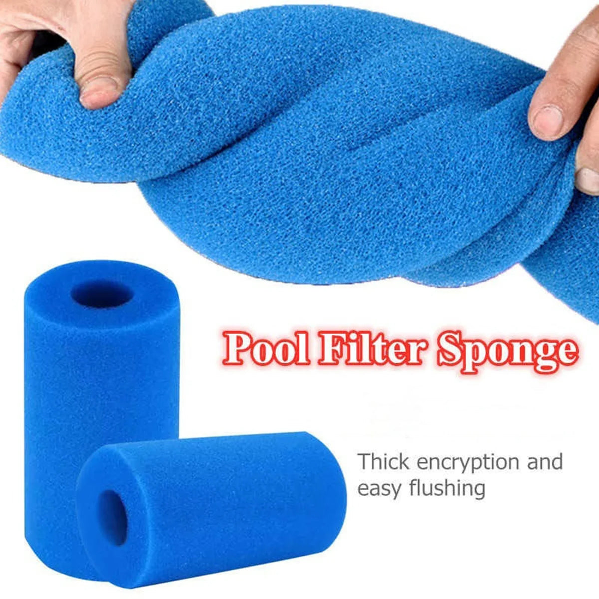 Reusable Pool Filter Sponge Column 20x10x4cm Circle Design