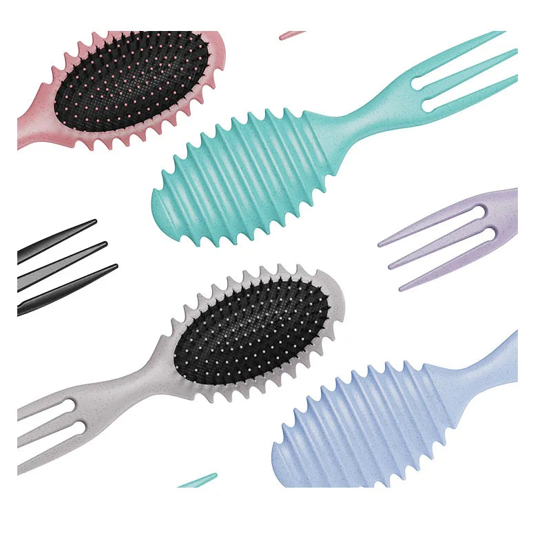 Curl Defining Boar Bristle Brush & Detangling Comb Set