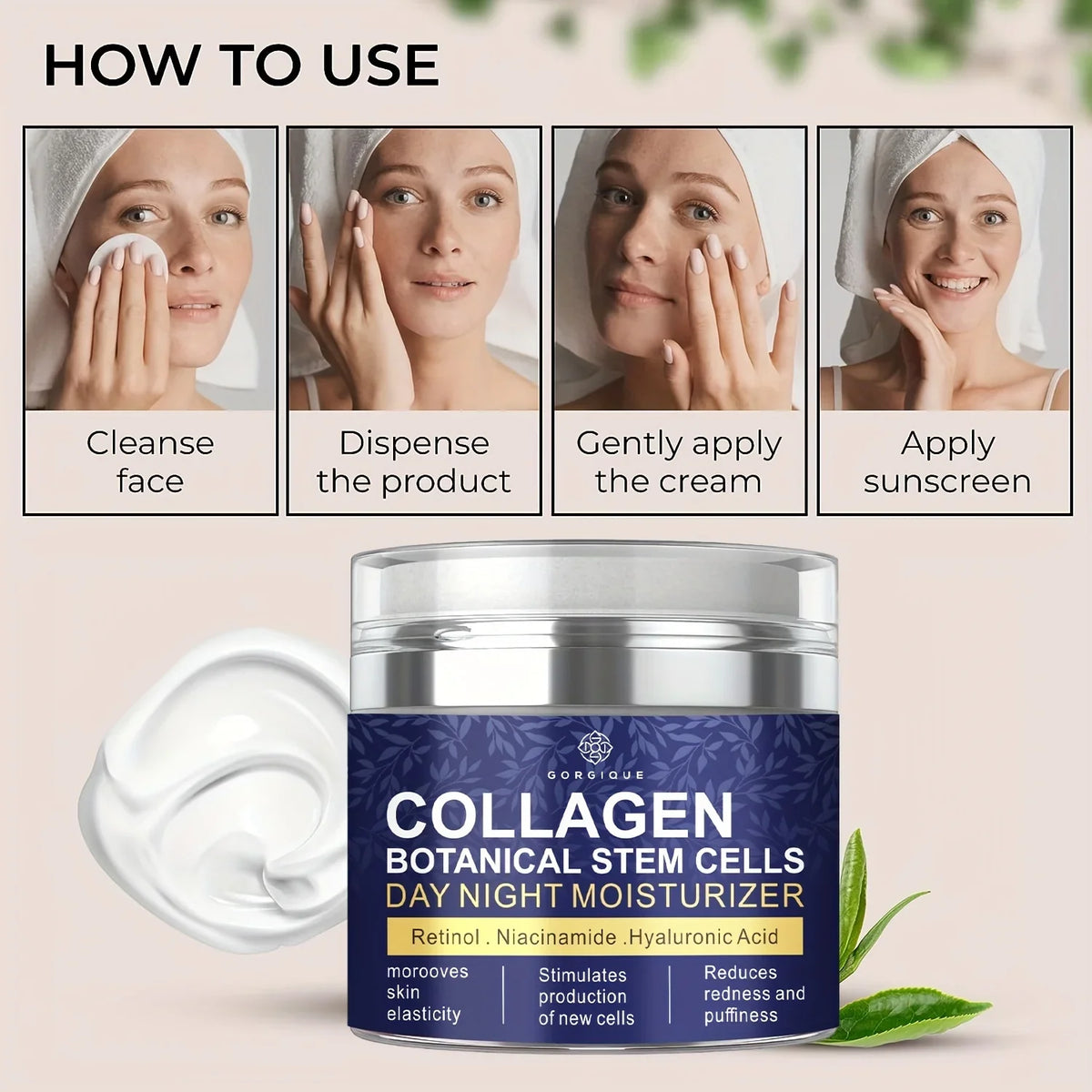 Niacinamide Hyaluronic Acid Collagen Face Cream with Retinol