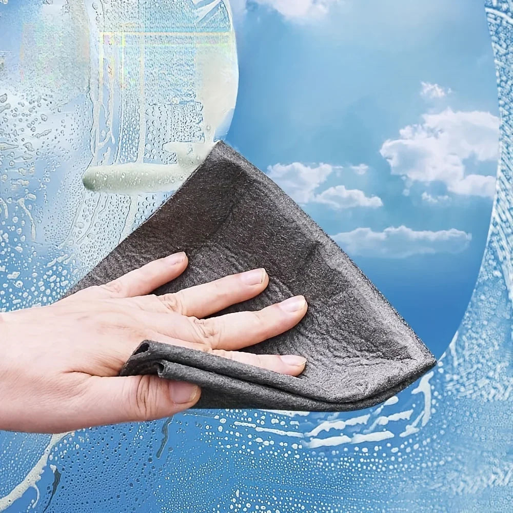 Thickened Magic Cleaning Cloth Microfiber Glass Clean Towel Reusable