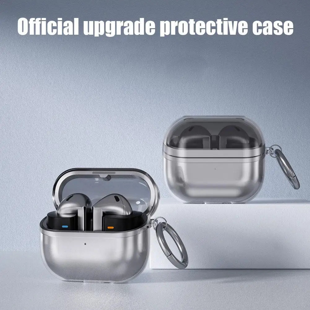 Transparent Samsung Galaxy Buds 3 Pro Case with Carabiner