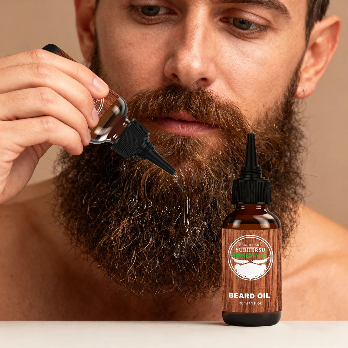 Organic Rosemary Jojoba Beard Oil – Lightweight & Non-Greasy 30ml