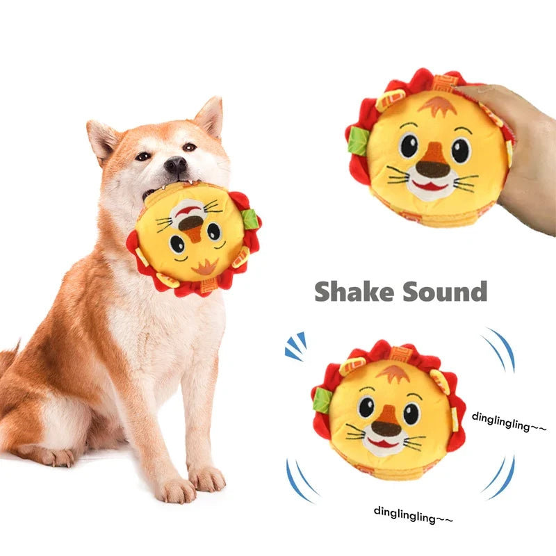 Plush Dog Voice Toys Balls Soft Fur Rattan Moving Ringtones Fun