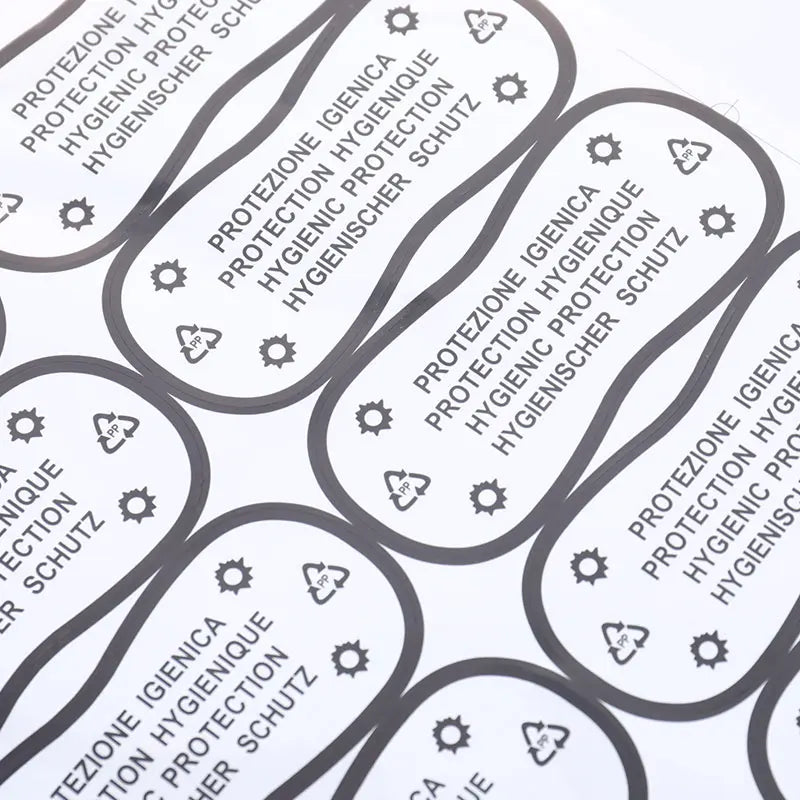 75pcs Clear Hygiene Label Stickers – Swimwear & Lingerie Try-On