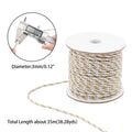 5mm Twisted Gold Rope Cord – 18 Yards Nylon Silk Trim