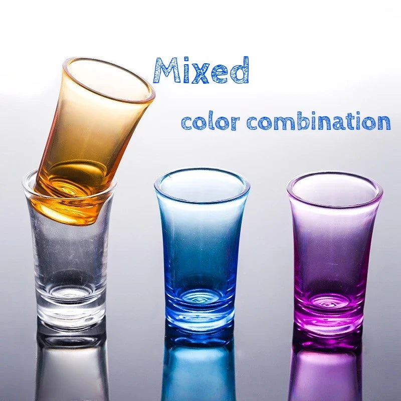 Multicolor Reusable Plastic Party Shot Glasses | Fun Cup Set