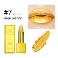ibcccndc Shimmer Gold Brick Lipstick | Metallic Glitter Long-Lasting