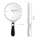 145mm 10X LED Handheld Magnifier – Large Lens & 4 LED Lights
