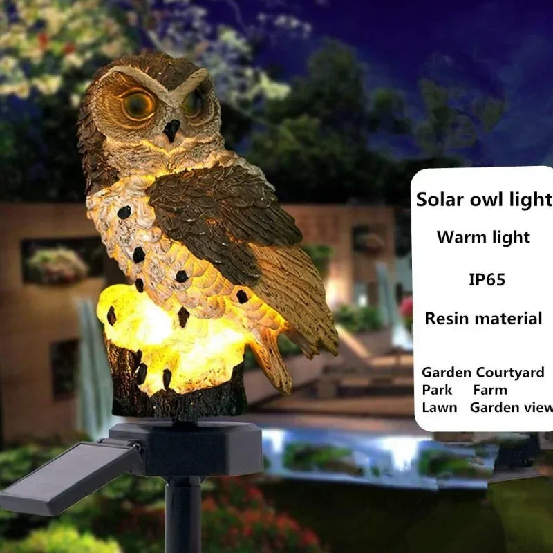 Solar Owl LED Garden Lawn Light – Waterproof Outdoor Pathway Lamp