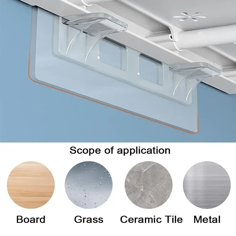 6 Wardrobe Divider Brackets Non-marking Sticky Kitchen Cabinet