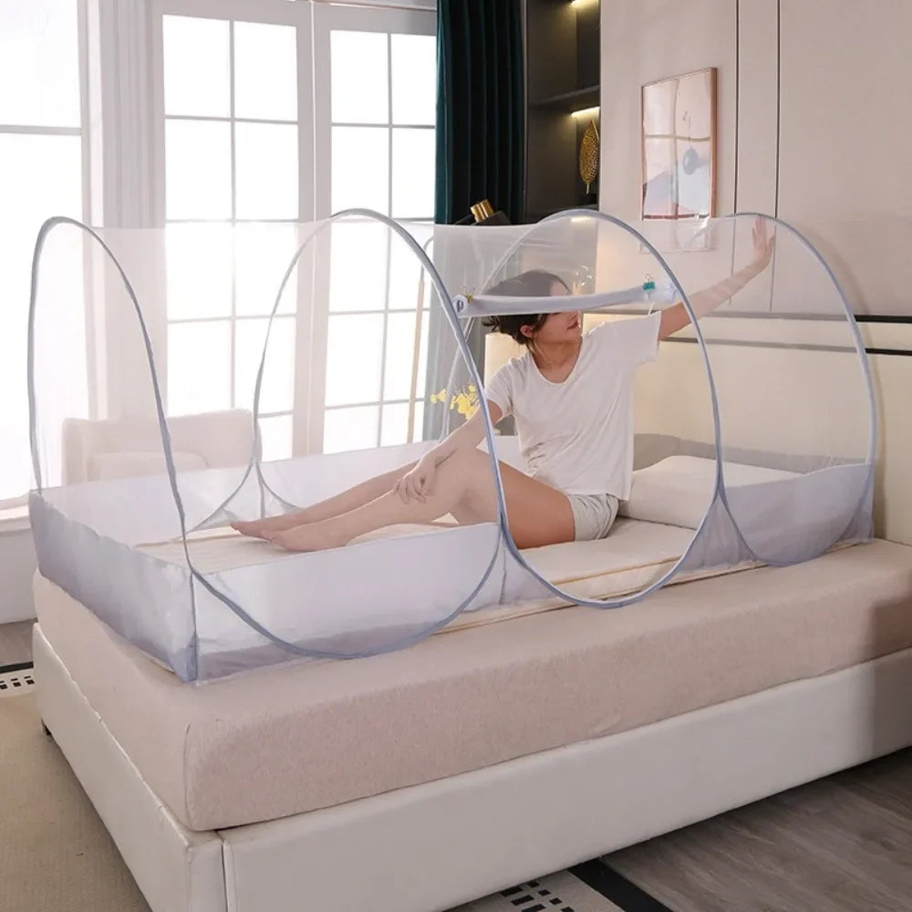 Portable Folding Mosquito Net for Travel & Camping | Single Bed