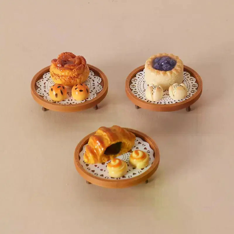Miniature Coffee & Pastry Set | 1:12 Dollhouse Kitchen Accessory