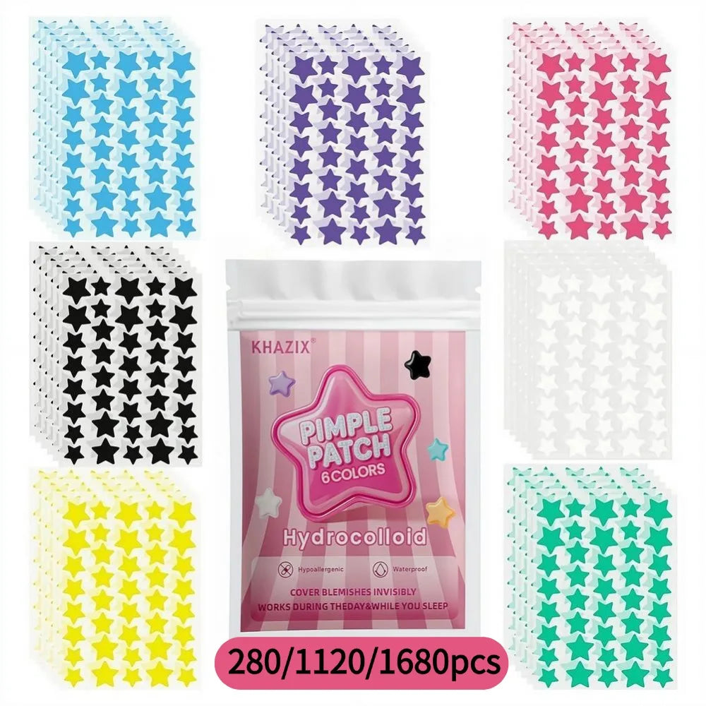 280 1120 Star Hydrocolloid Acne Patches Colorful Pimple Ultra-thin