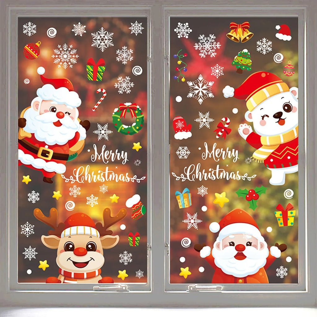 Christmas Electrostatic Window Stickers – Santa & Reindeer