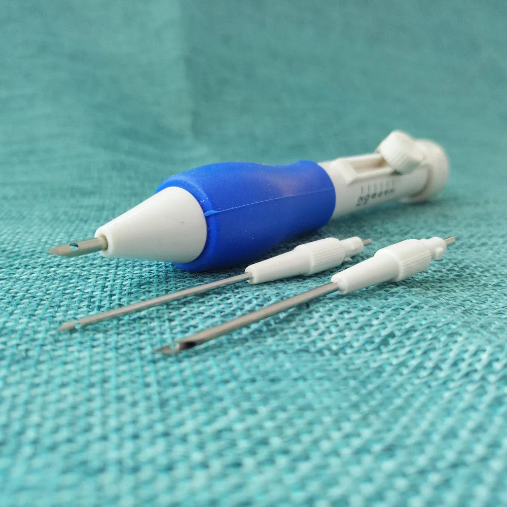 Magic Embroidery Pen & Needle Weaving Tool – 1 Pen + 4 Needles